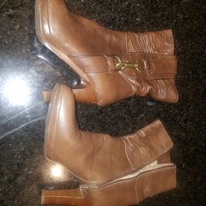 Coach Leather ankle zip booties